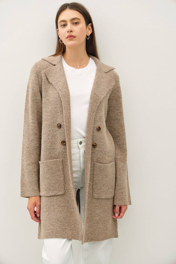 Open Basic Sweater Coat