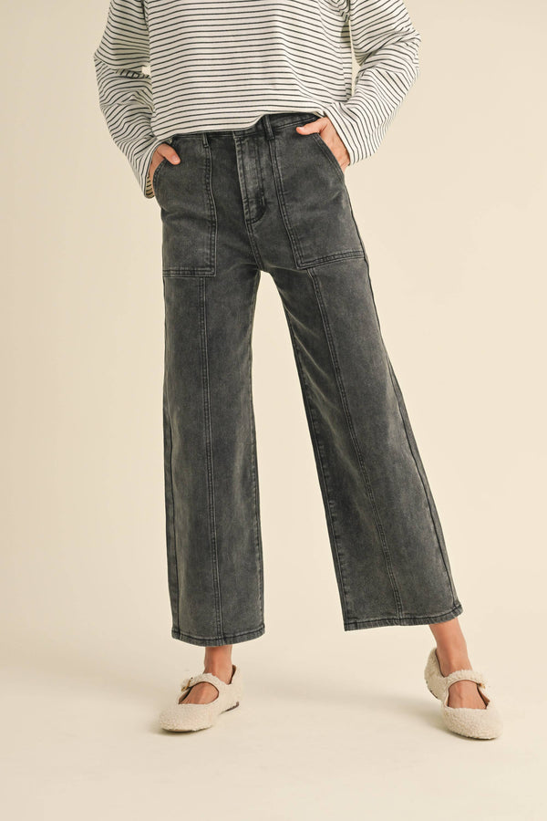 Paneled Stretch Denim