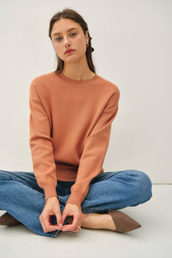 Soft round neck sweater